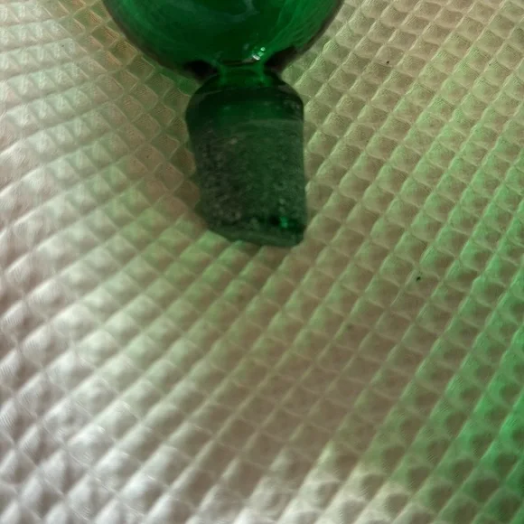Green Glass Empoli Decanter MCM Vintage Bottle - Picture 3 of 5